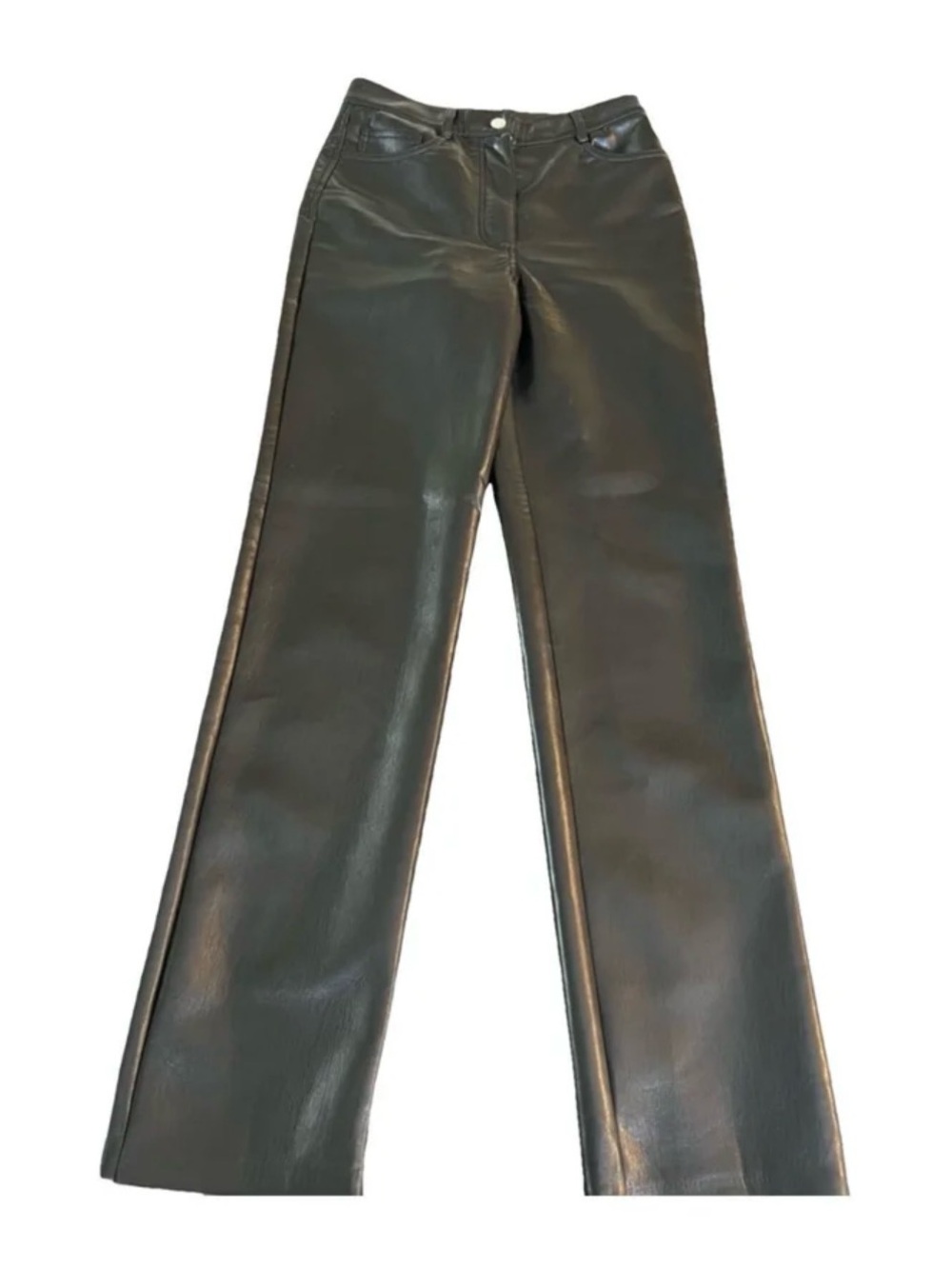 Wilfred Black Faux Leather Flare Jeans